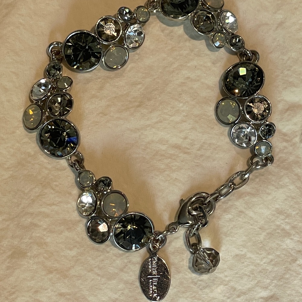 Black/white GLAMOUR MIXED STONE BRACELET